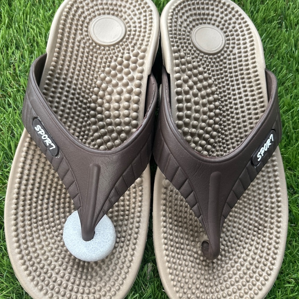 Brown Sport Flip Flops